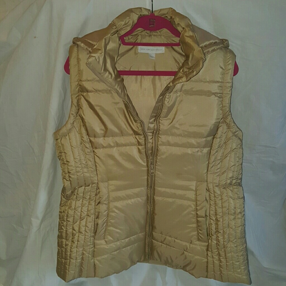 New York & co. Gold vest jacket.  NWOT