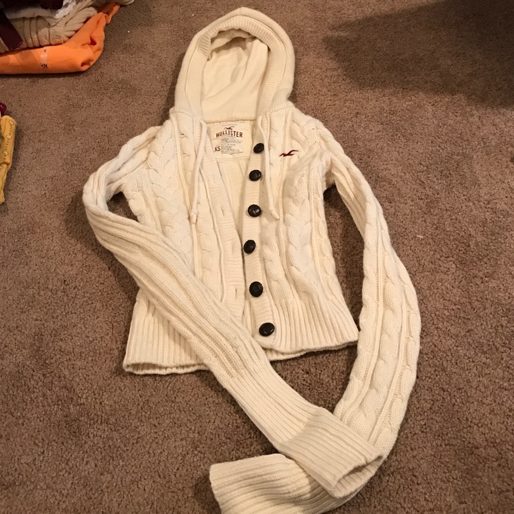 Hollister Hooded Button Sweatshirt