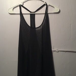 Long black Nike workout tank top