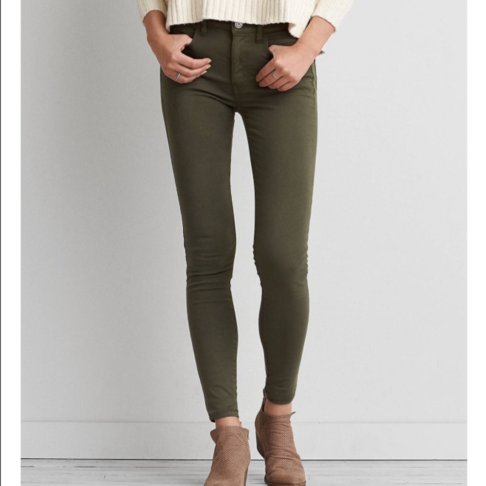 Olive american eagle pants
