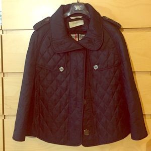 Burberry brand black cape jacket. Sz LR