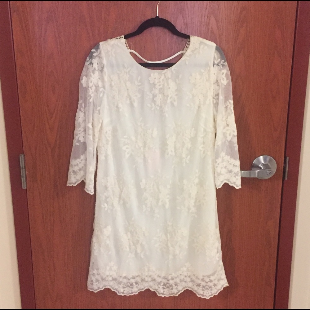NWT Cream Lace Dress!