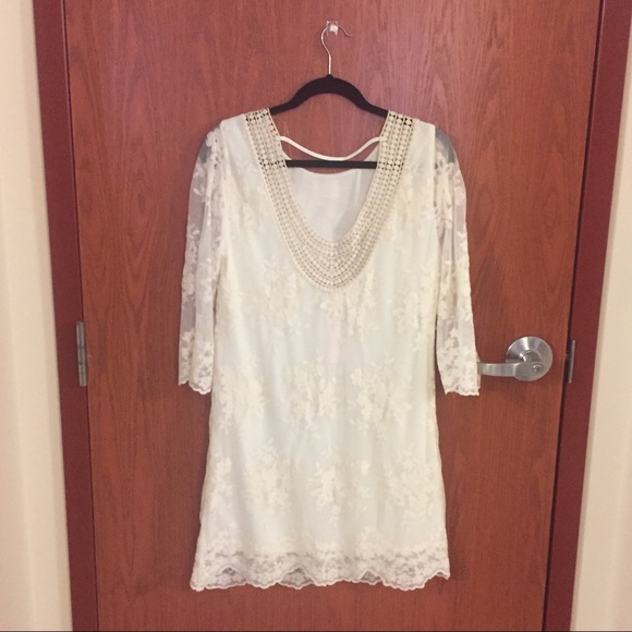 NWT Cream Lace Dress! - Picture 2 of 2