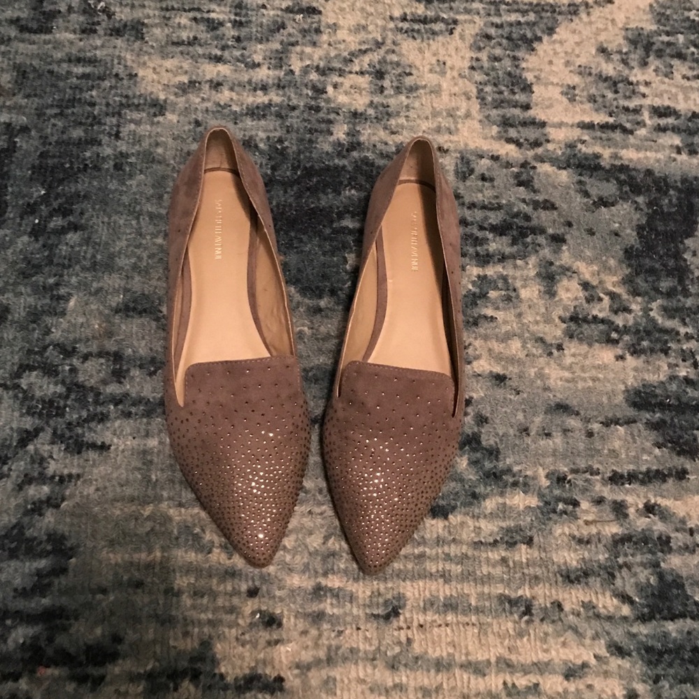 Pointed Toe Flats With Sequin - image 1