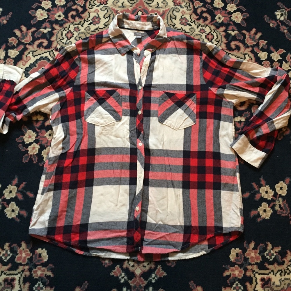 Flannel Plaid Aerie button up