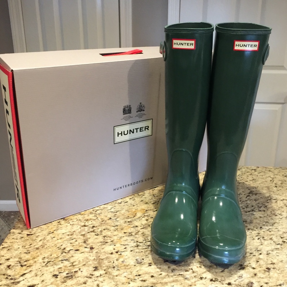 ✨Hunter boots✨ • Hunter green • size 8