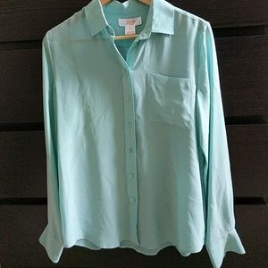 Silk button down