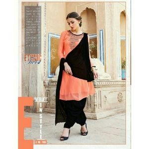 GEORGETTE READYMADE 3PCS PATIALA SUIT