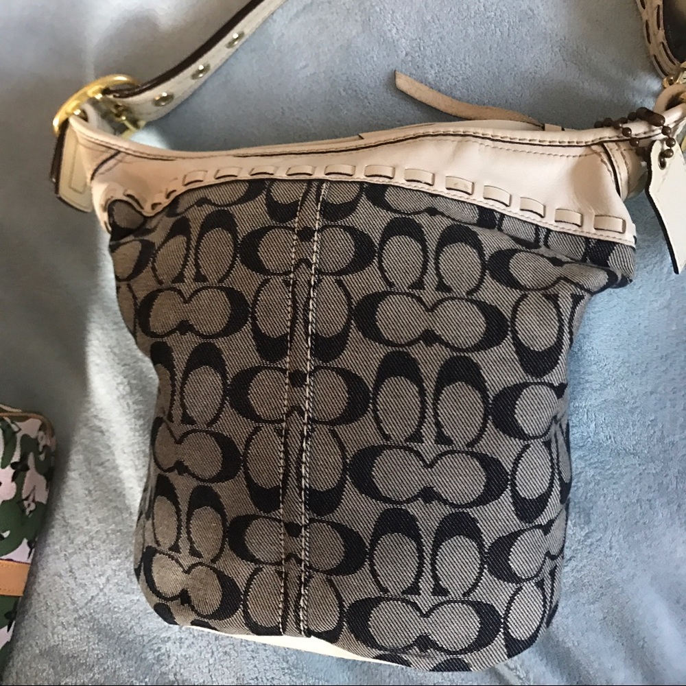 Denim & leather authentic purse.
