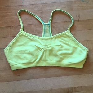 Yellow Ivivva sports bra