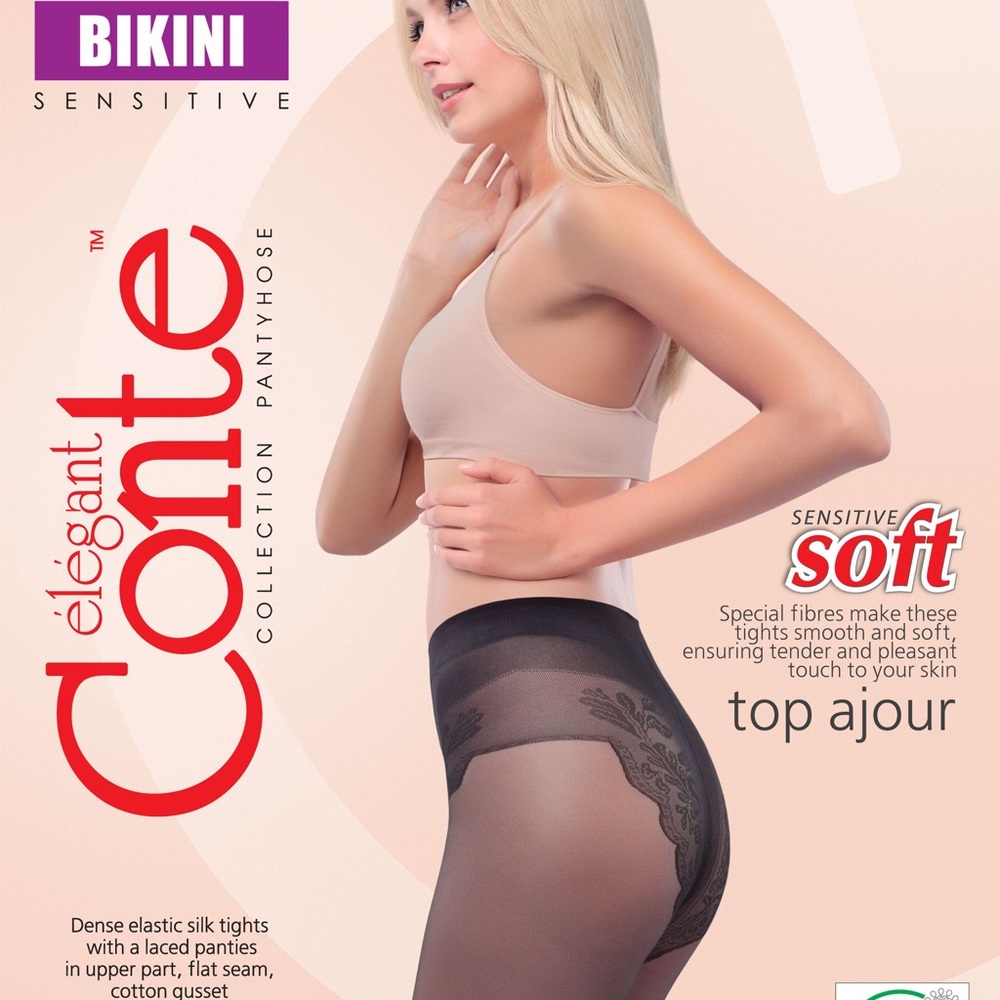 Conte Bikini Sensitive Soft Silk Tights Bronze