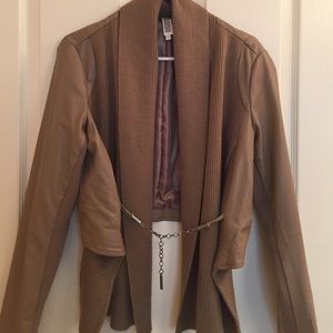 Jacket with sweater material