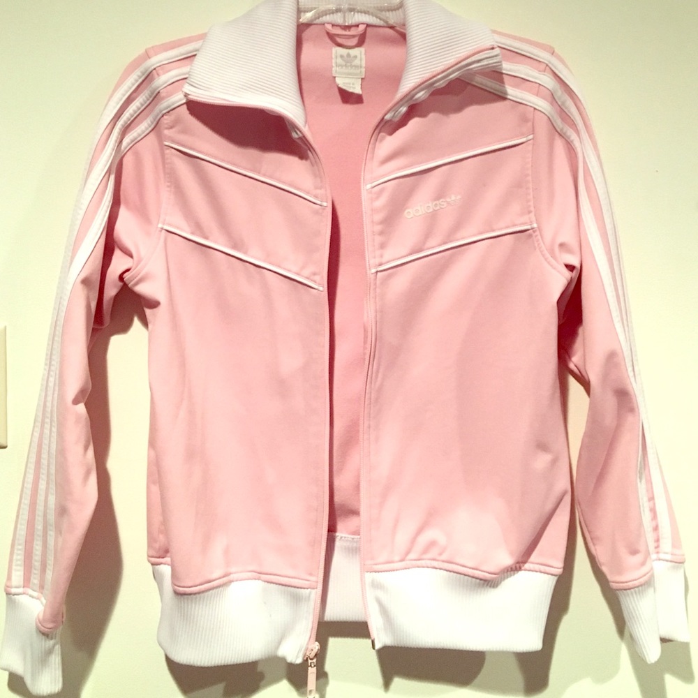 Adidas pink zip-up jacket