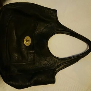 Coach large pebble leather bag