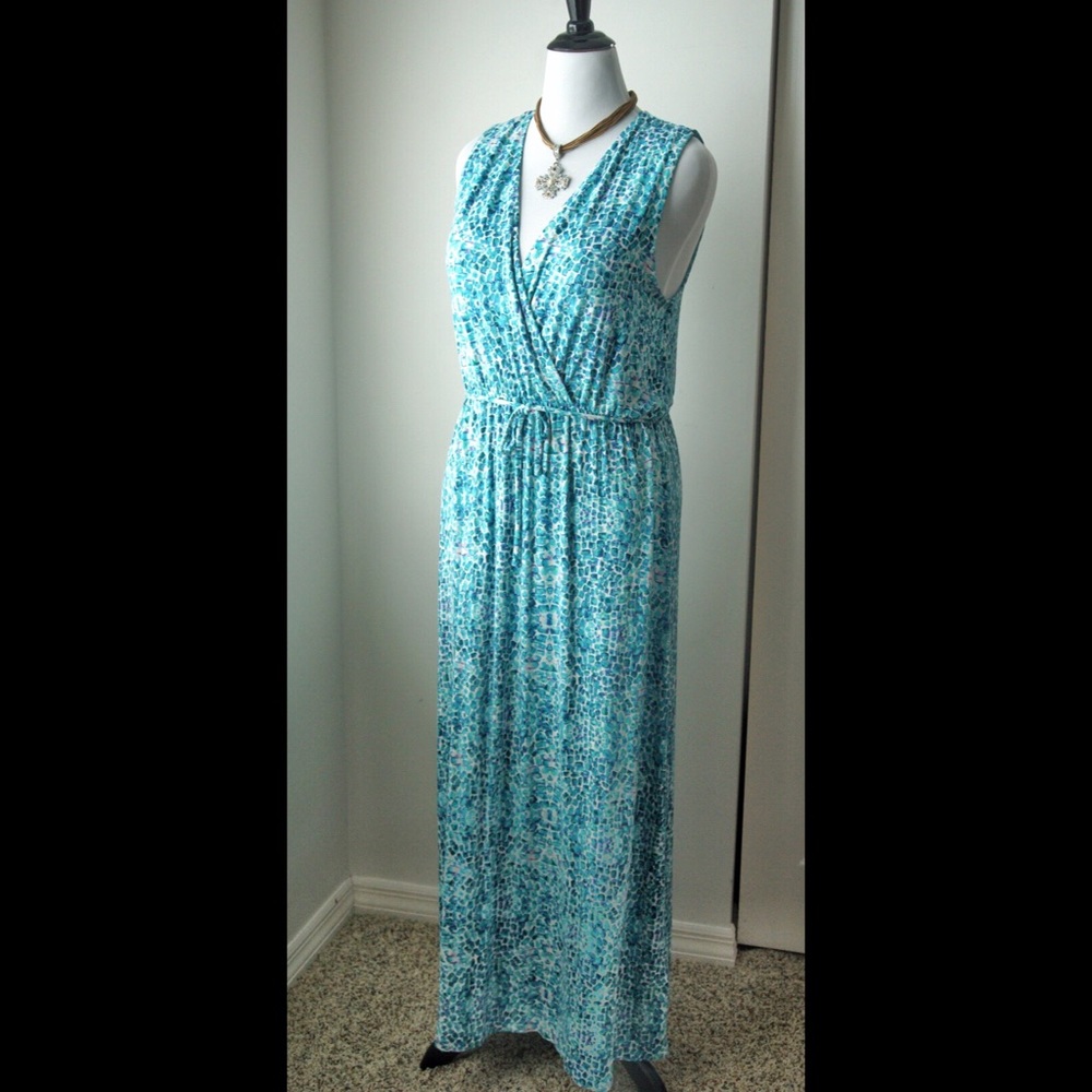 Cynthia Rowley Watercolor Print Maxi Dress