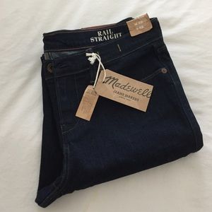 NWT! Madewell 'Rail Straight' Jean Madewell Wash