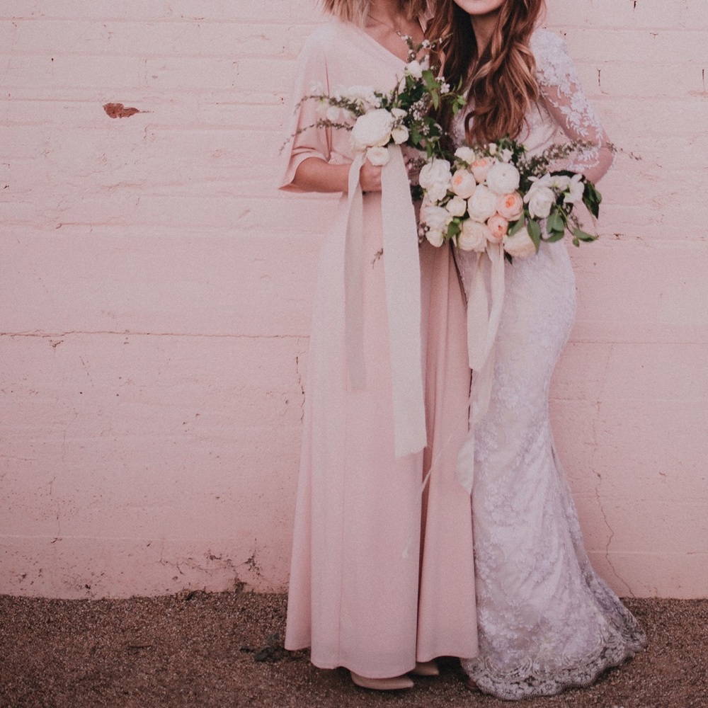 ASOS light pink maxi dress size 4 (worn once)