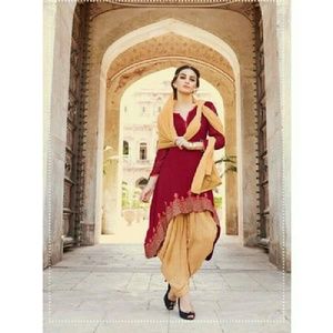 Georgette readymade 3pcs patiala suits