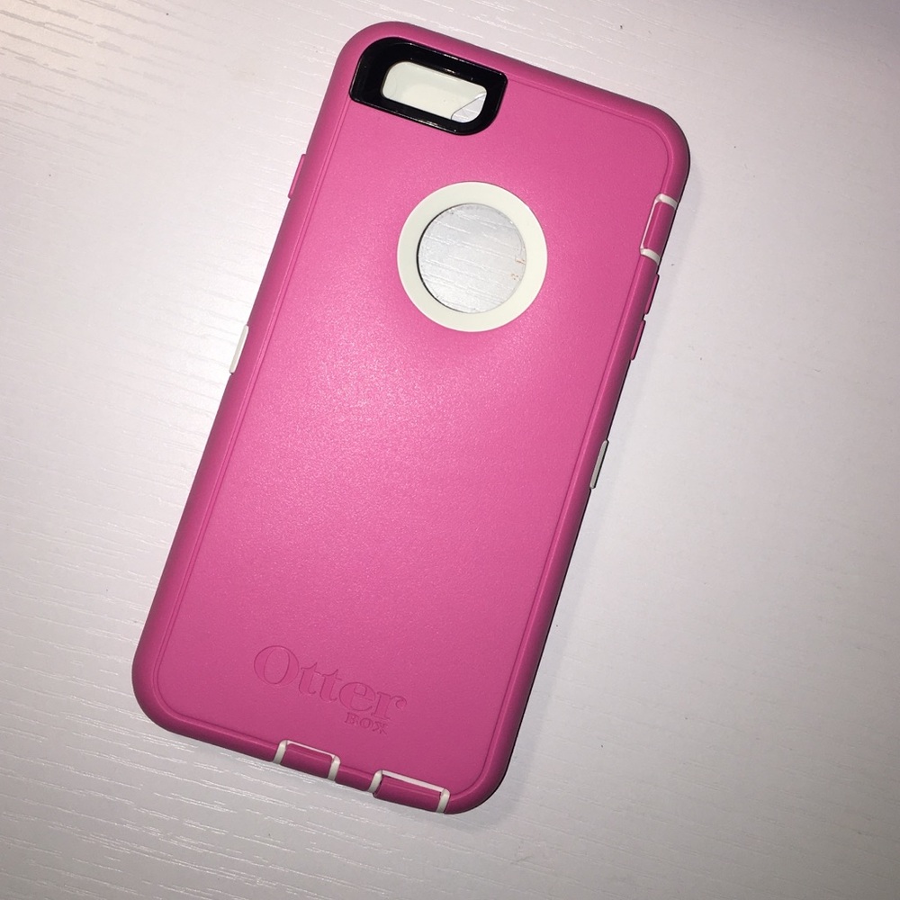 Pink otterbox defender case IPhone 6/ 6s plus