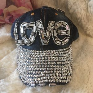Rhinestone embellished baseball cap NWT