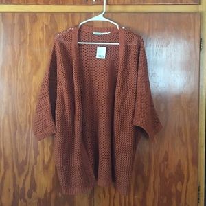 Rust oversized cardigan