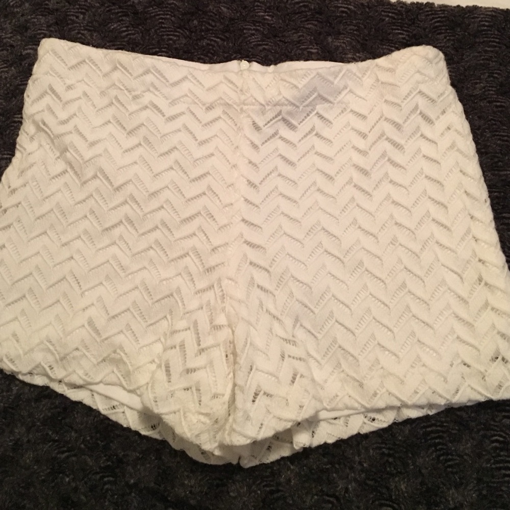white crochet shorts