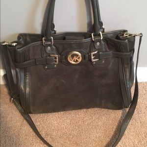 Suede green & gold Michael Kors Handbag Crossbody
