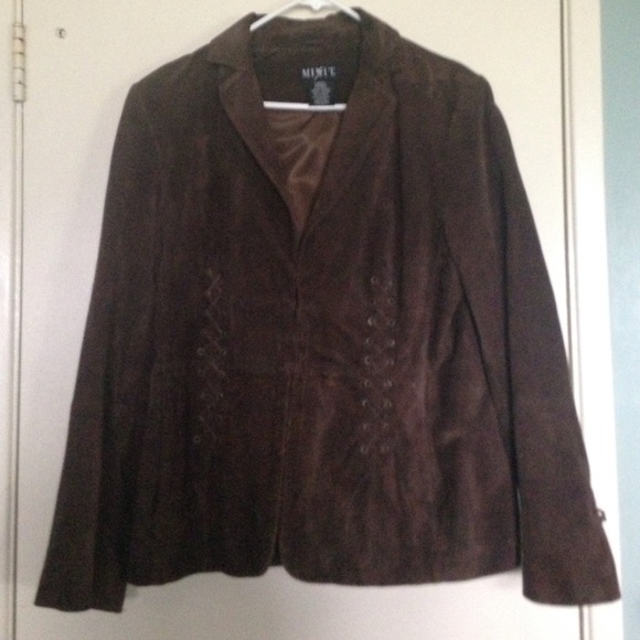 Chocolate Brown leather jacket - Picture 1 of 4