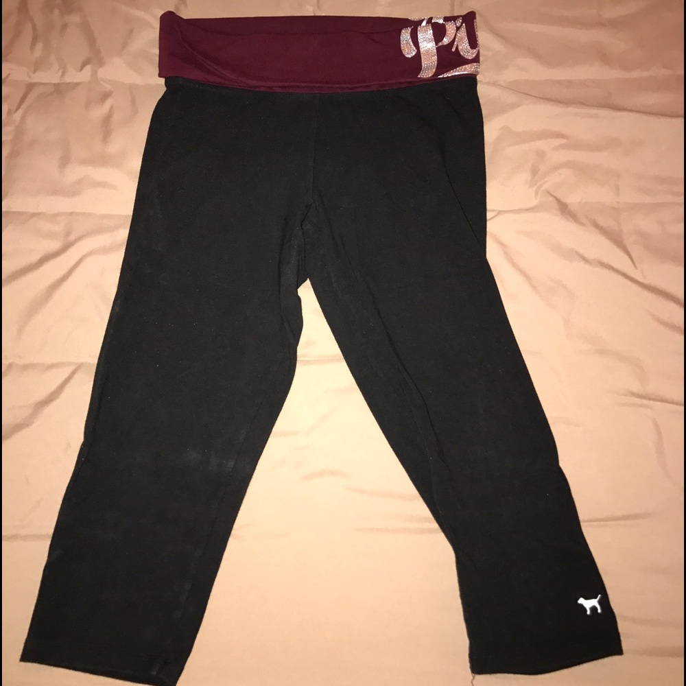 Pink by Victoria's Secret Crop Yoga Pants