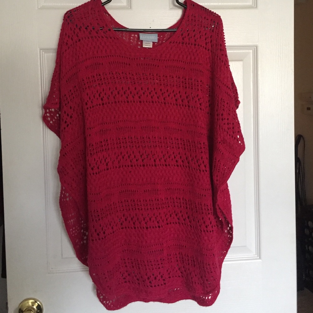 Hot pink crochet shirt