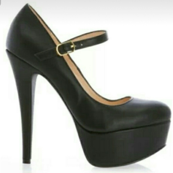 Black platform Heels size 7 - Picture 1 of 6