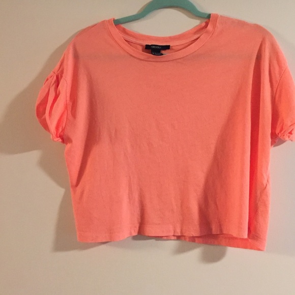 Neon coral crop top - Picture 1 of 2