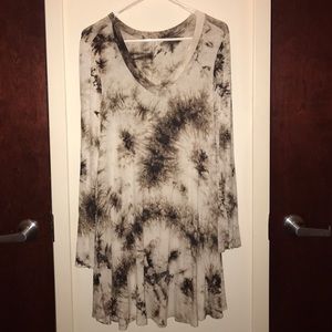 Long sleeve tie dye dress