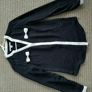 Black and white blouse with bows