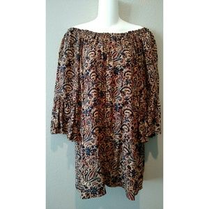 NWT Size M ANGL Paisley Print Tunic Dress