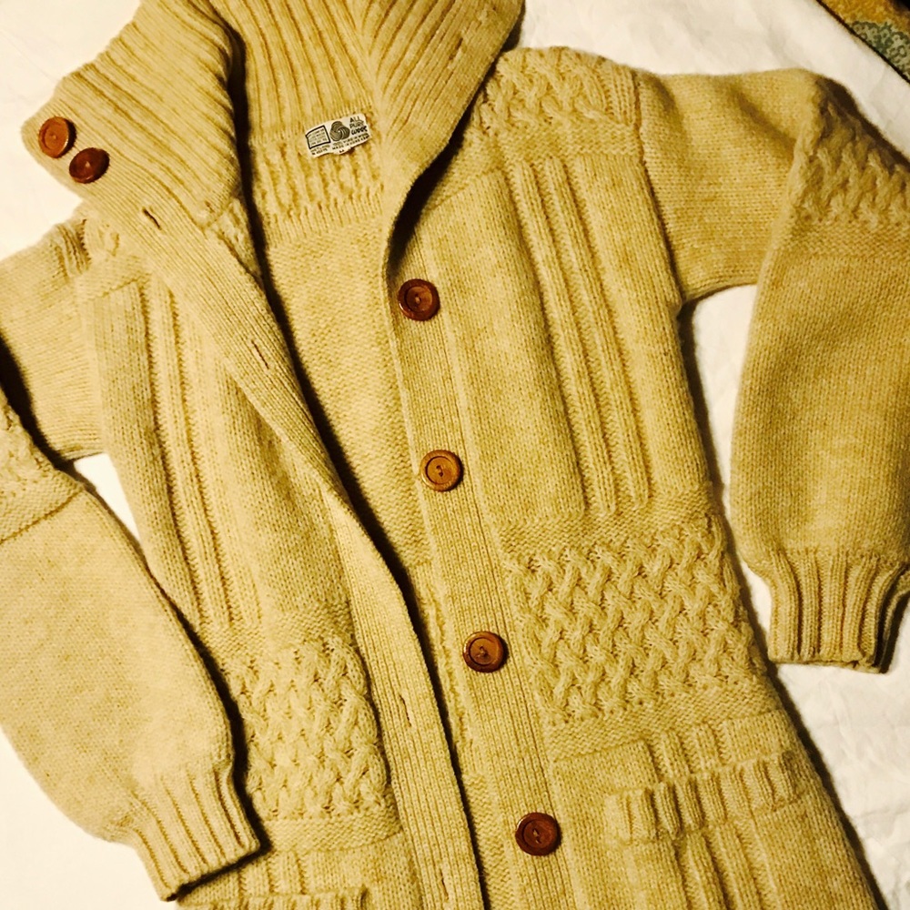 Vintage wool sweater coat