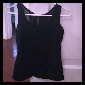 Black Koral Mesh / Lycra / Spandex workout top.