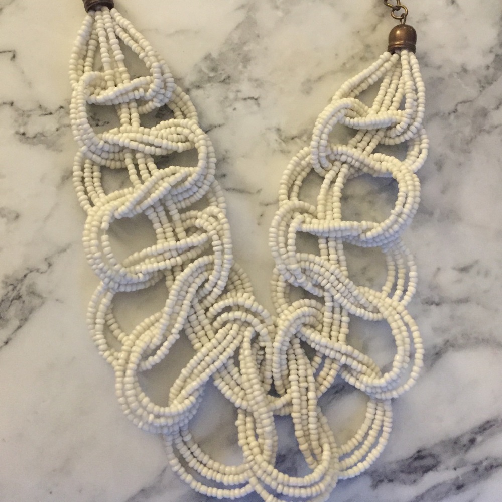 White Beaded Necklace