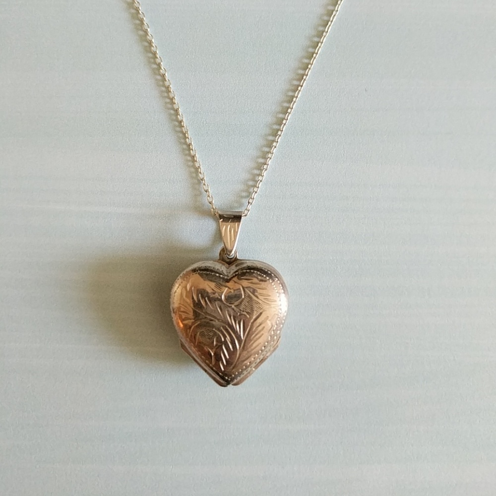 Sterling silver locket necklace