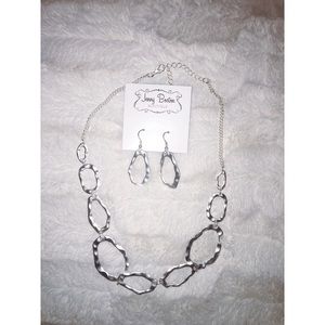 Sterling silver necklace and earring set