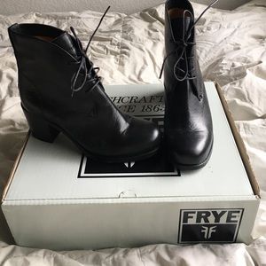 Frye lace up booties