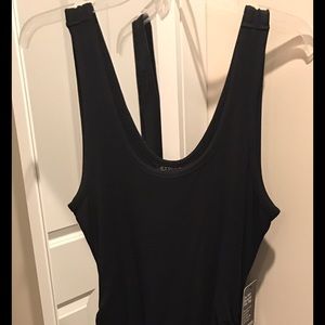 Express knee length black cotton dress