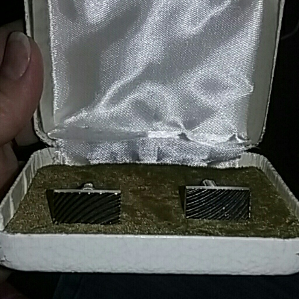 Vintage rectangular  cufflinks - Picture 2 of 4