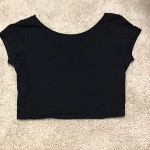 American eagle black crop top
