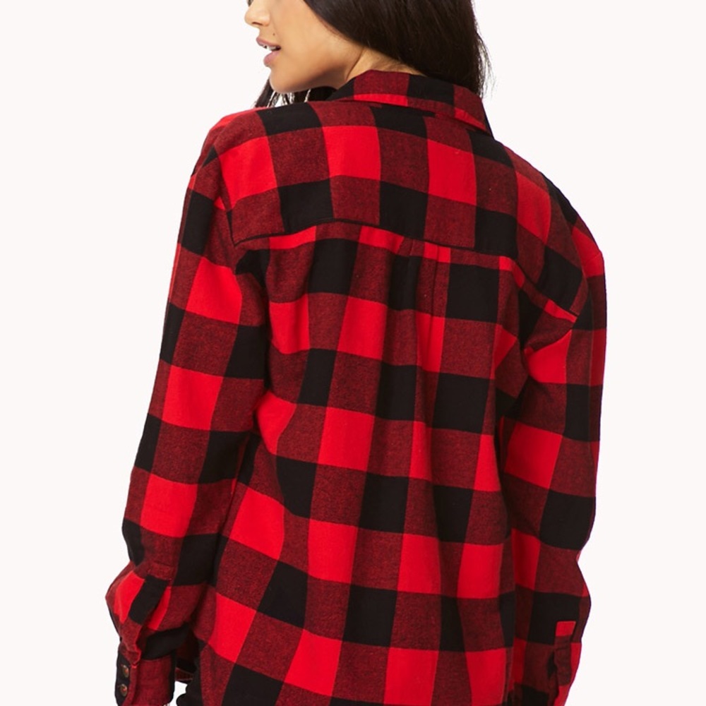 Red Plaid Flannel - Picture 2 of 4