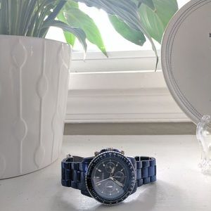 Blue fossil watch