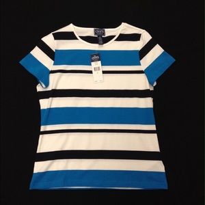 Chaps Striped tee. New With tags!