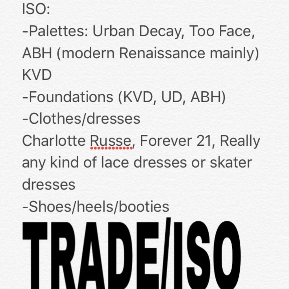 INTERESTED IN TRADES!