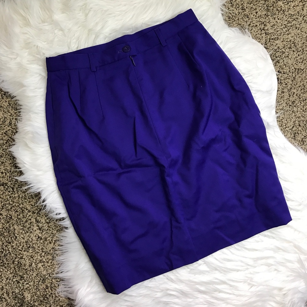 [Escada] Purple Pencil Skirt
