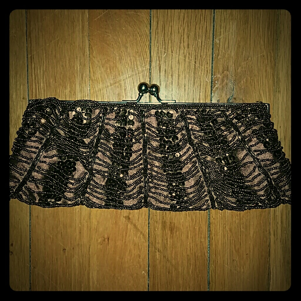 Brown evening clutch